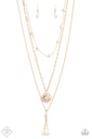 Layered Pearls Jewelry Set Crystals - Gold - Fashion Fix - London Haute