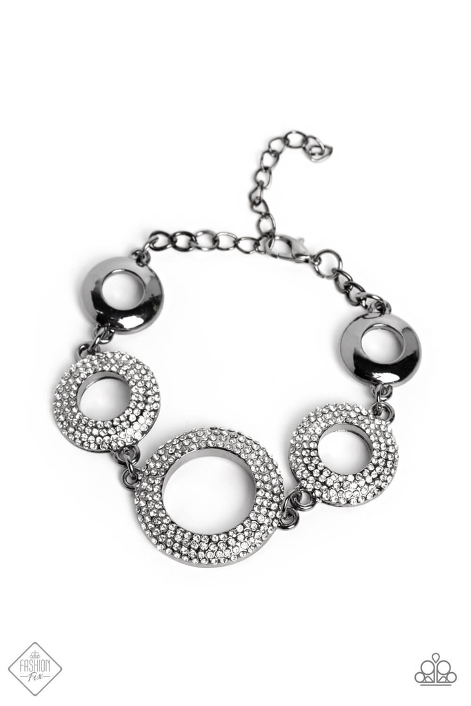 Fashion Jewelry Set Black Gunmetal and Crystals - Fashion Fix - Dazzling Hot
