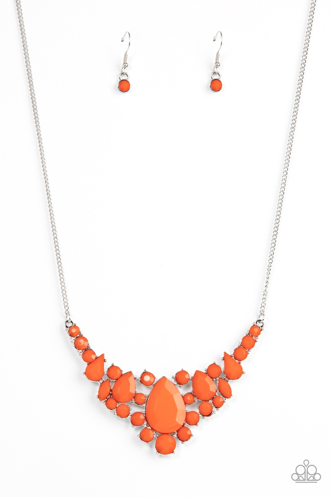 Orange Necklace Teardrop Beads - Bali Ballroom