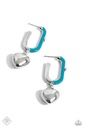 Heart Charm Jewelry Set With Crystals and Turquoise Blue Accents - Fashion Fix - Colorful