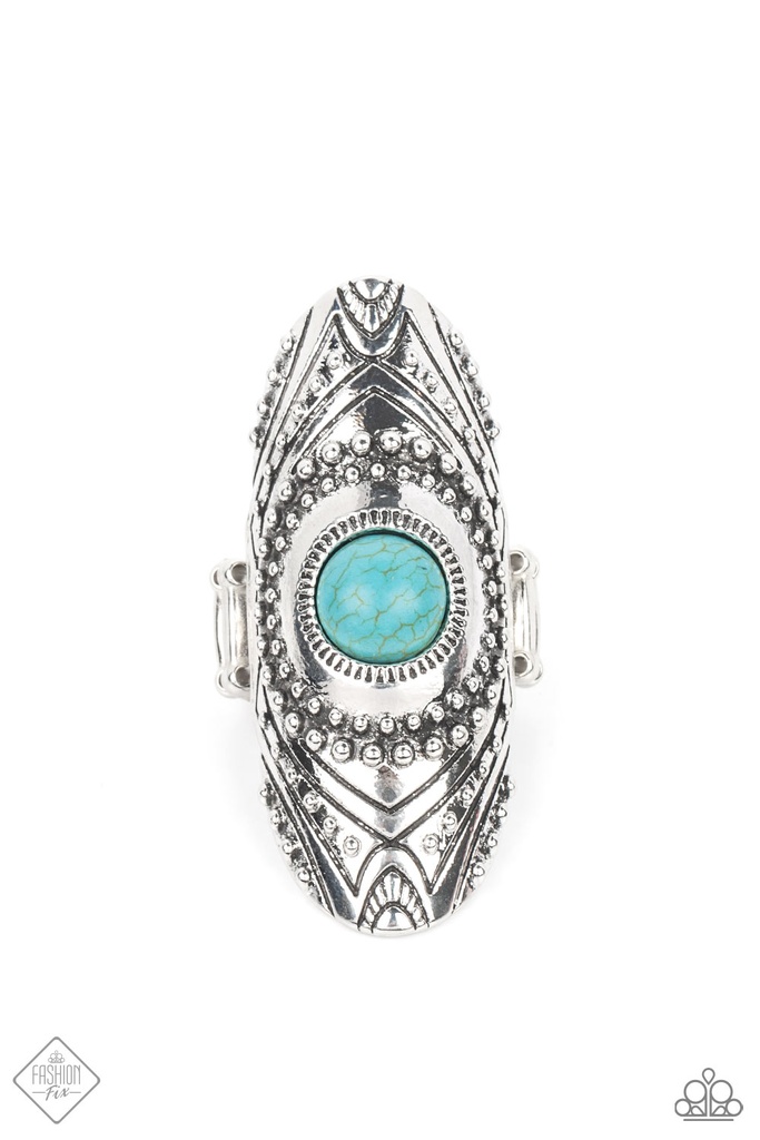 Textured Silver and Turquoise Jewelry Set Set