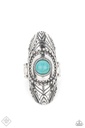 Textured Silver and Turquoise Jewelry Set Set