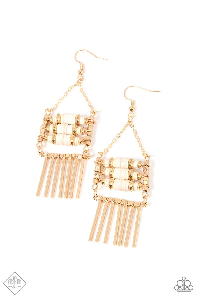 Gold and White Stone Set