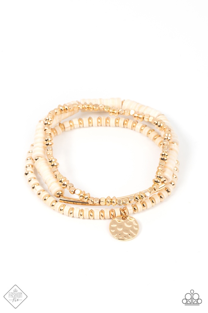 Gold and White Stone Set