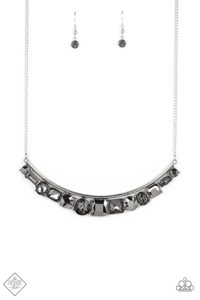 Silver Bar and Hematite Jewelry Set - Fashion Fix - Smoldering Set