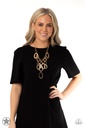 Statement Necklace with Gold Links - A Golden Spell