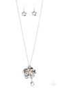 Lanyard Necklace with Pendant Flower Jewelry in Silver - Homegrown Glamour