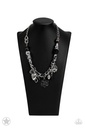 Charmed, I Am Sure - Black Silver Charms Inspirational  Luke Necklace