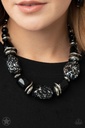 In Good Glazes - Black Large Bead Chunky Necklace