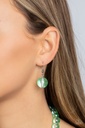 Beaded Necklace Chunky with Transparent Green Beads - Marina Mirage