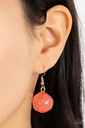Beaded Necklace Chunky Coral Beads in Silver - Island Ice