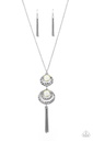Yellow Necklace with Prismatic UV Finish and Hammered Silver - Limitless Luster