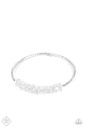 Silver Jewelry Set with Crystals and Clear Beads - Bubble