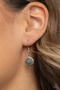 Silver Medallion Necklace With Smoky Crystal in Silver Snake Chain  - Make Me a MEDALLION-aire