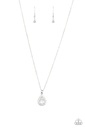 Green Necklace Delicate Teardrop Gem and Crystals in Silver Chain - A Guiding SOCIALITE