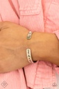 Word Jewelry Cuff Bracelet in Silver and Crystals - One of a Kind Find