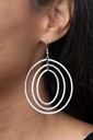 Seed Bead Earrings in White Dangle - Colorfully Circulating