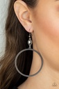 Loop Earrings Silver Dangle and Hematite  - Work That Circuit