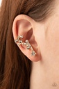 Ear Climber Earrings Gold Star and Crystals  - Astral Anthem