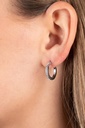 Tiny Silver Hoop Earrings with Crystals - Audaciously Angelic
