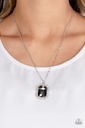 Smoky Gem Elegant Necklace with Crystals and Silver Chain - Galloping Gala