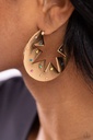 Star Hoops in Gold with Iridescent Colorful Crystals - Starry Sensation