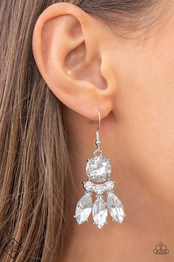 [164] Bridal Earrings With Crystals in Silver Dangle - To Have and to SPARKLE