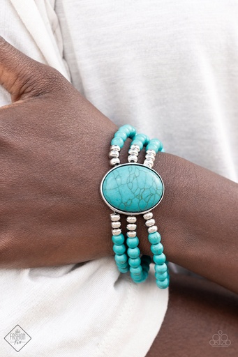 [170] Turquoise Bracelet Stretch - Stone Pools